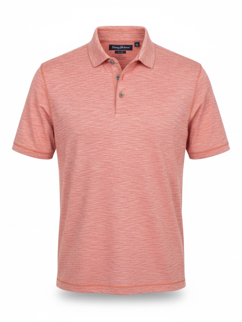 Tommy Bahama Mens XXL Coral Heather Supima Cotton Polo Shirt Golf Casual